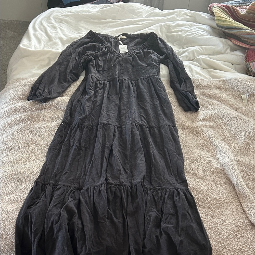 Marine Layer Charcoal Long Sleeve Dress
